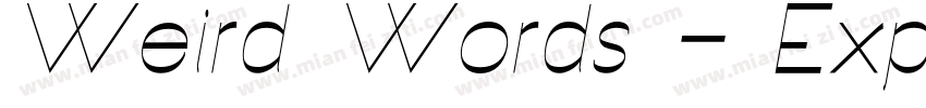 Weird Words - Experimental Font字体转换